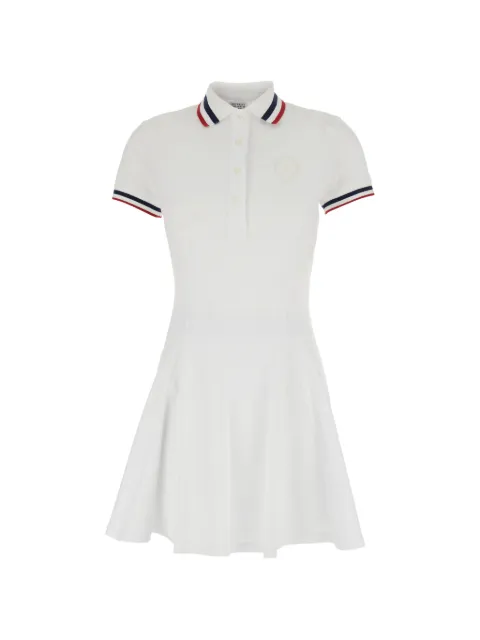 Brunello Cucinelli vestido corto acampanado con ribete de rayas