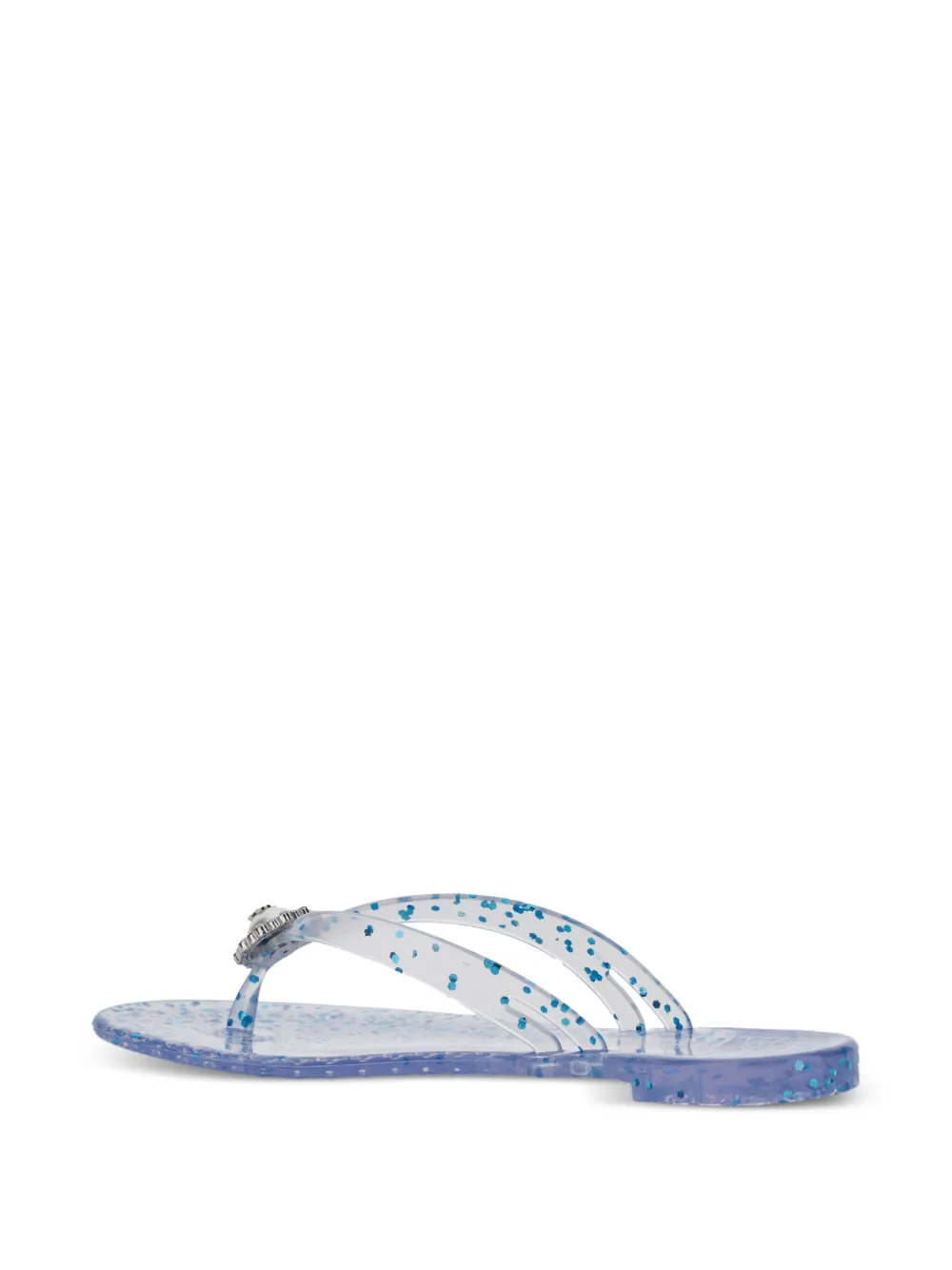 Casadei Verfraaide teenslippers Wit