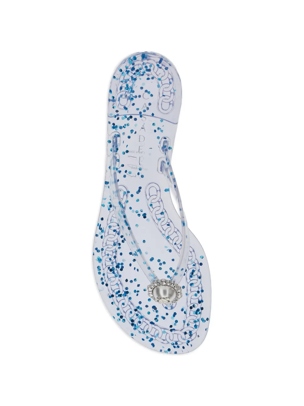 Casadei Verfraaide teenslippers Wit