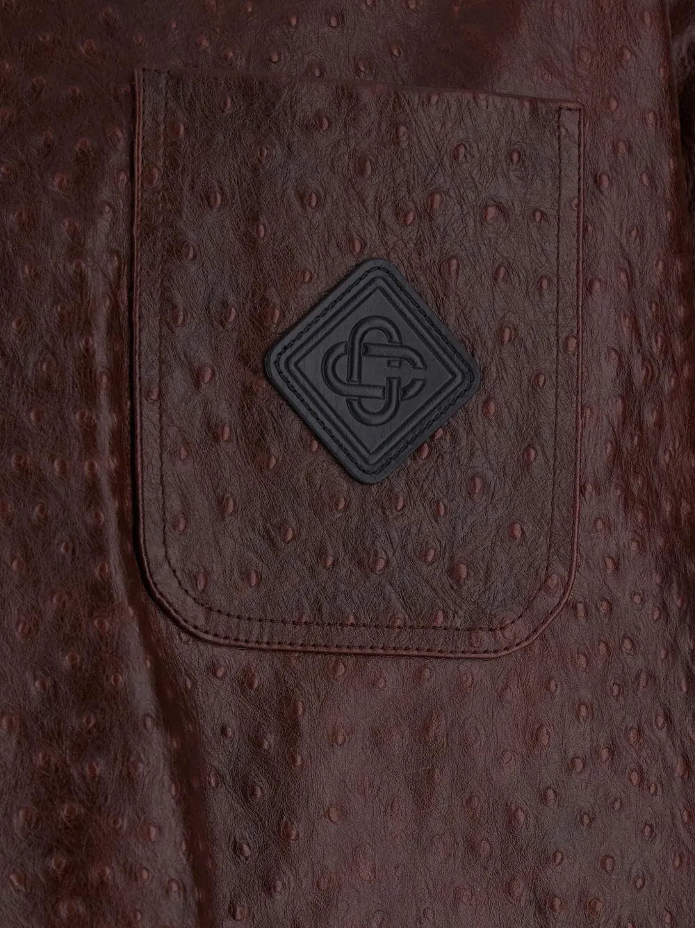  Casablanca Embossed Patch Jacket - Brown 