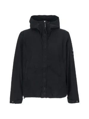Stone Island フーデッド ジップジャケット | ブラック | FARFETCH JP