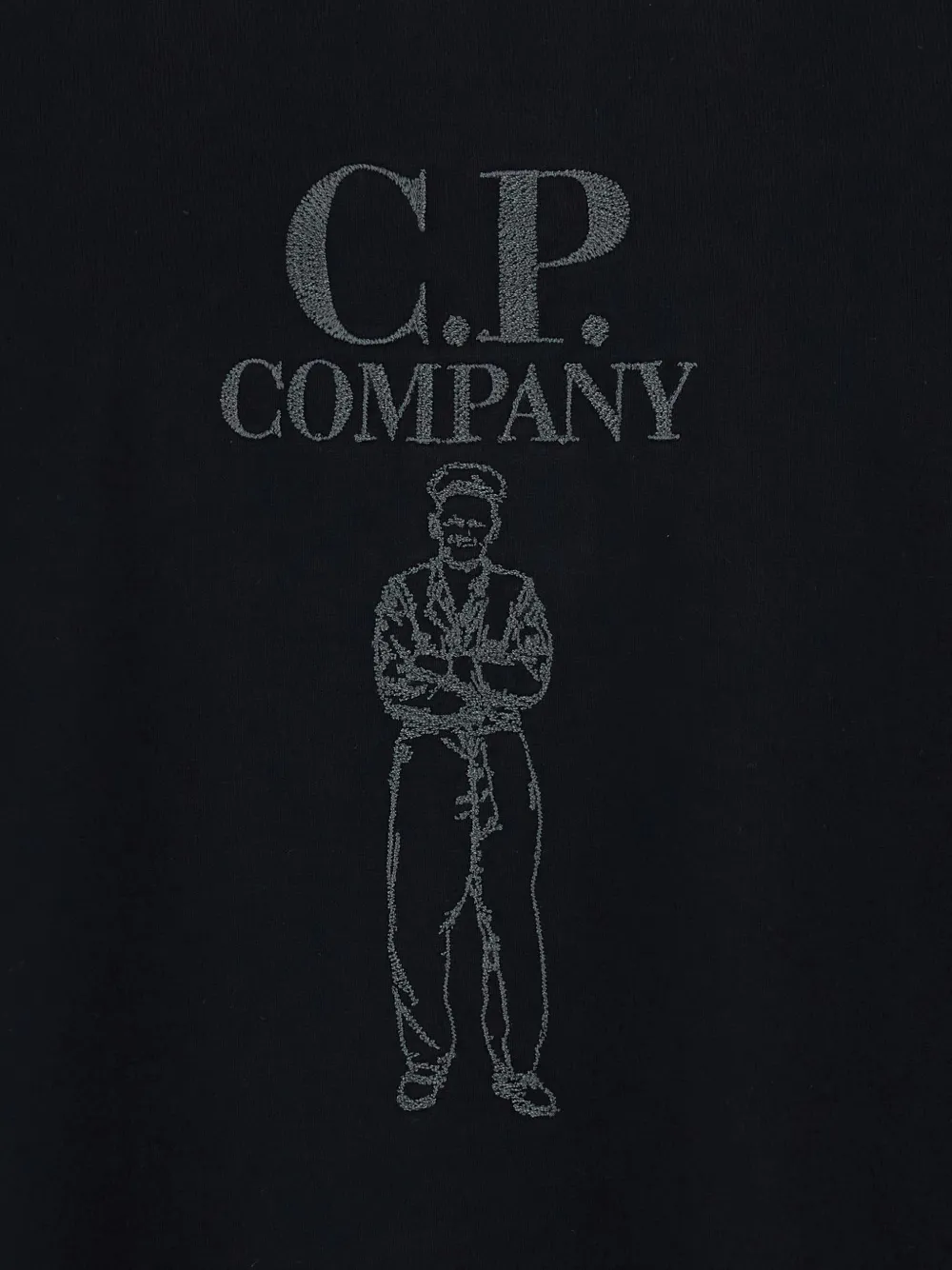 C.P. Company T-shirt met geborduurd logo Zwart
