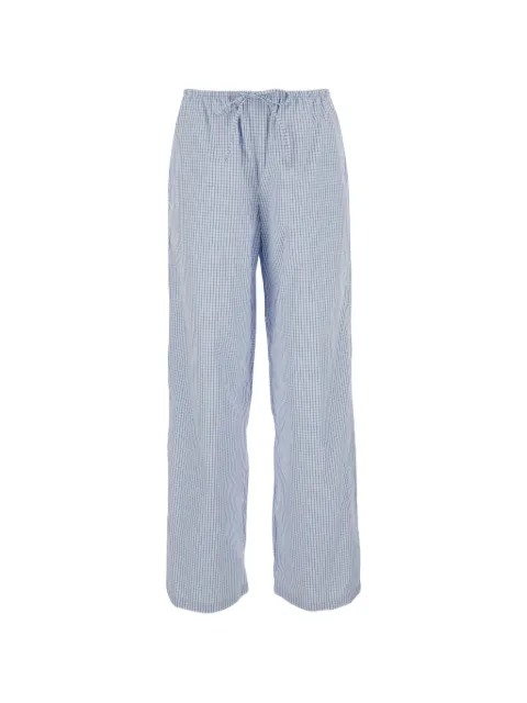 DUNST check-pattern drawstring trousers