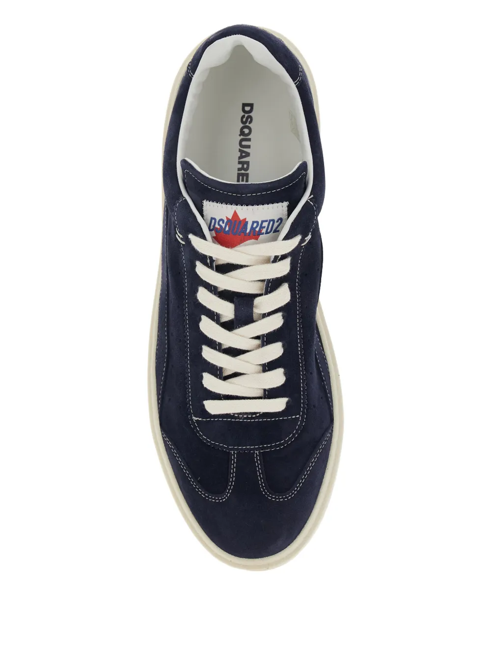 DSQUARED2 low-top logo-patch sneakers Blauw