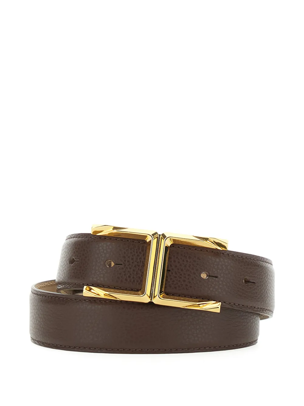 Elisabetta Franchi buckle leather belt - Marrone