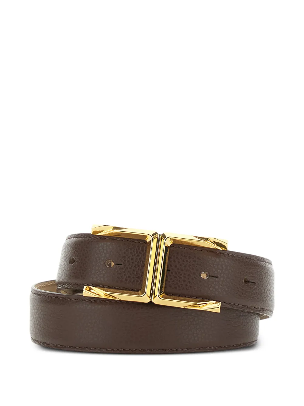 Elisabetta Franchi buckle leather belt - Marrone
