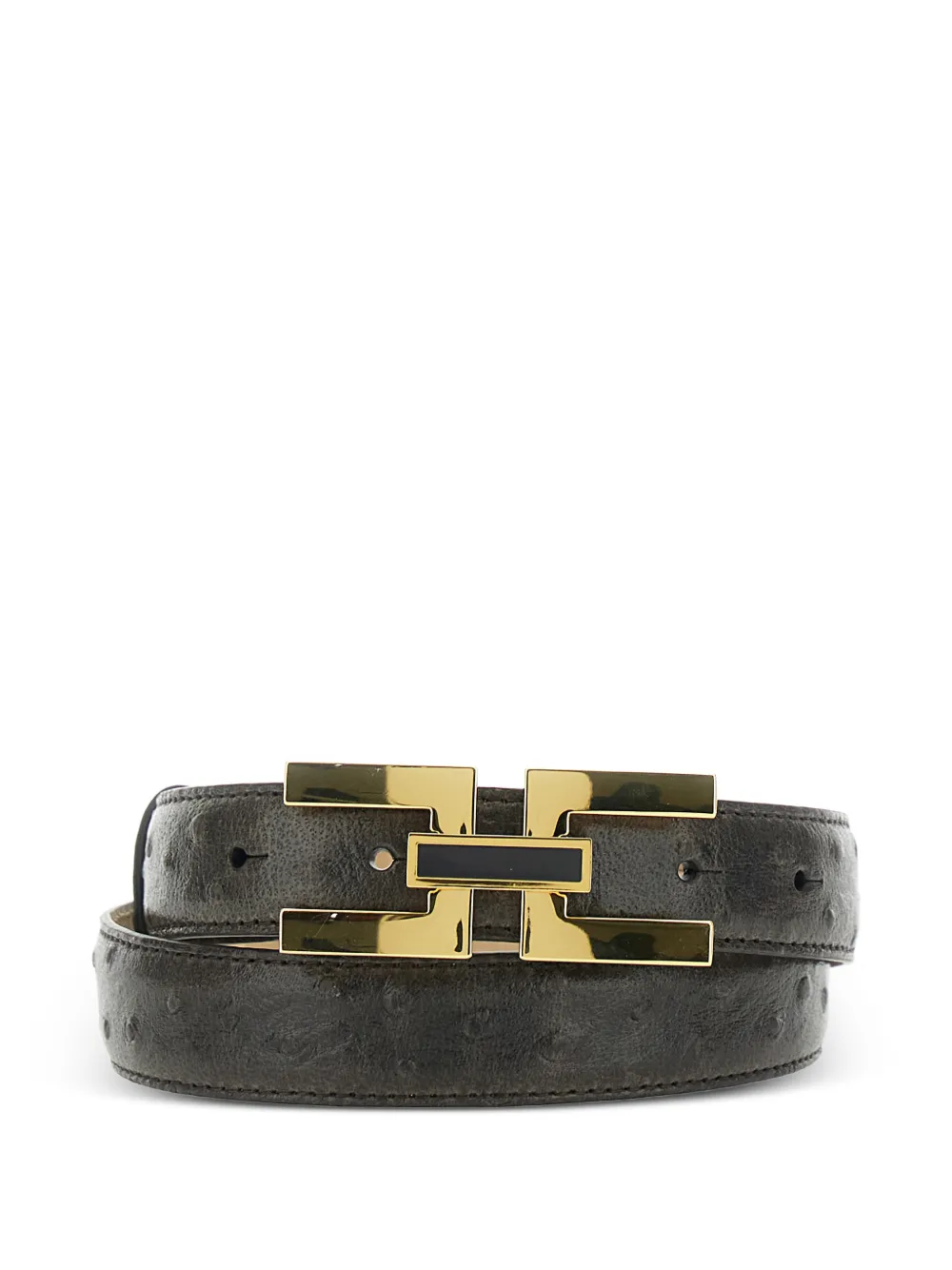 Elisabetta Franchi buckle leather belt - Marrone