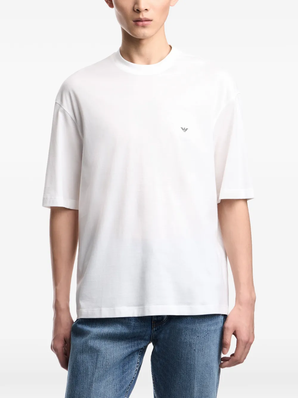 Emporio Armani T-shirt met logo Wit