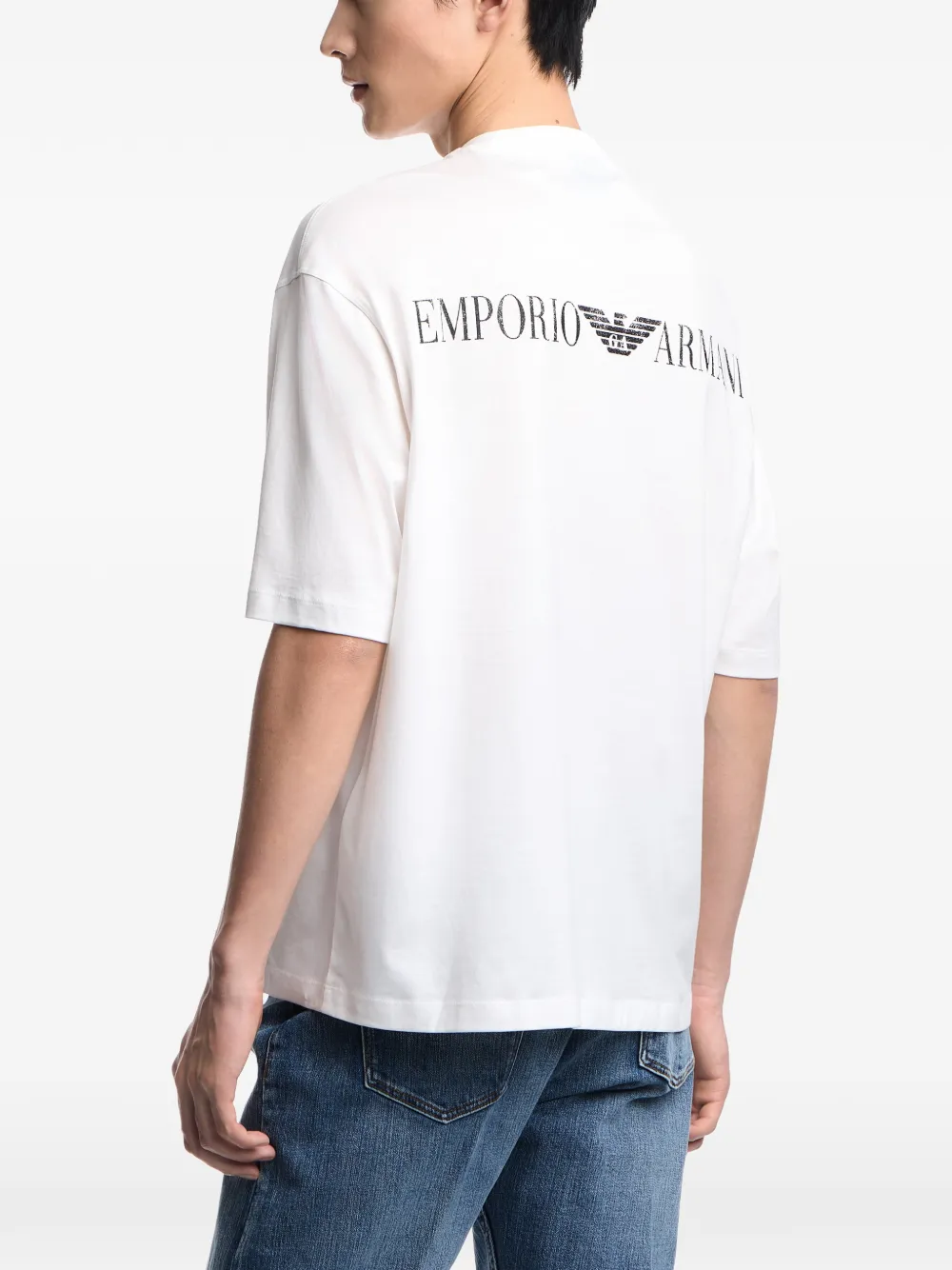 Emporio Armani T-shirt met logo Wit