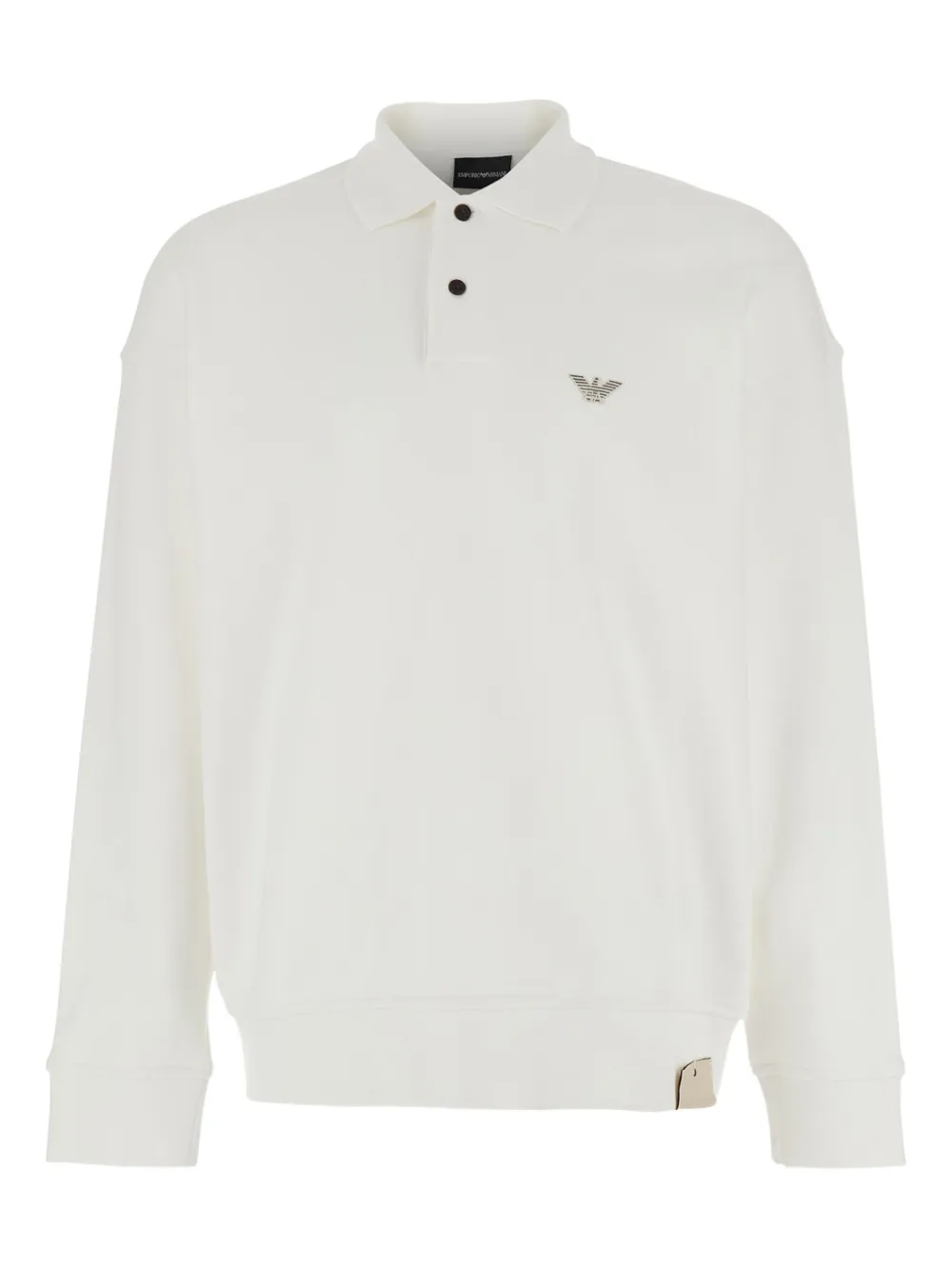 Emporio Armani logo-embroidery polo shirt - Bianco