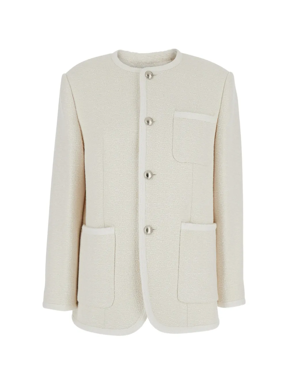 DUNST collarless tweed jacket - Toni neutri