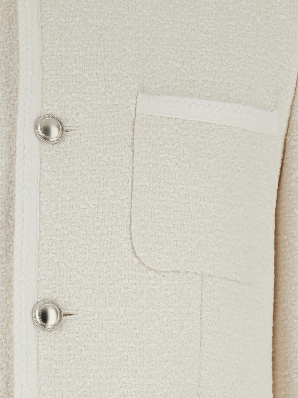  Dunst Collarless Tweed Jacket - Neutrals 
