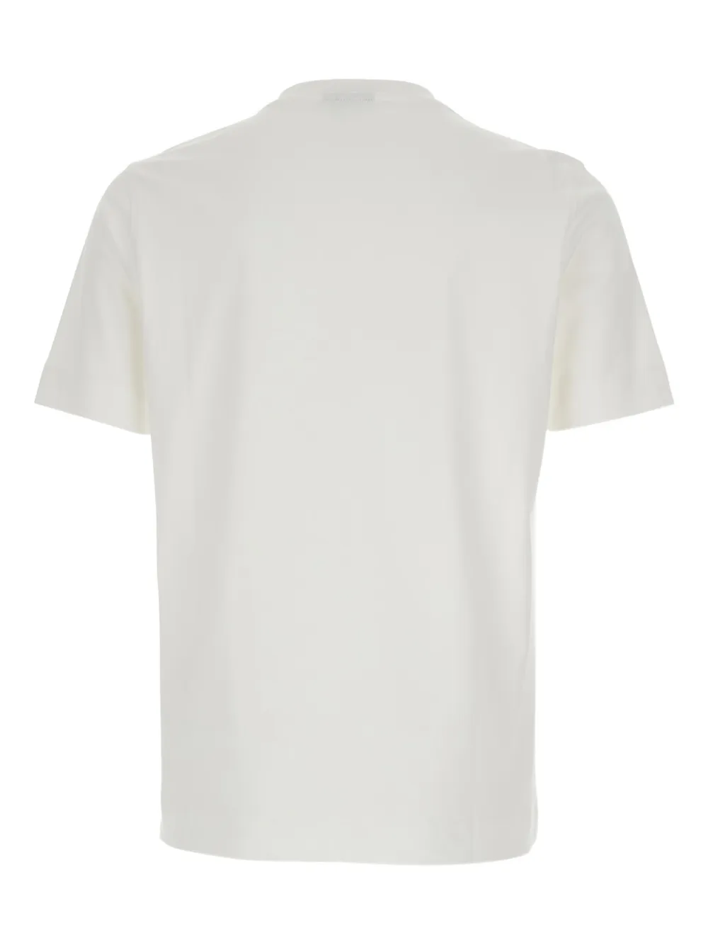 Emporio Armani logo-embroidery crew-neck T-shirt - Wit
