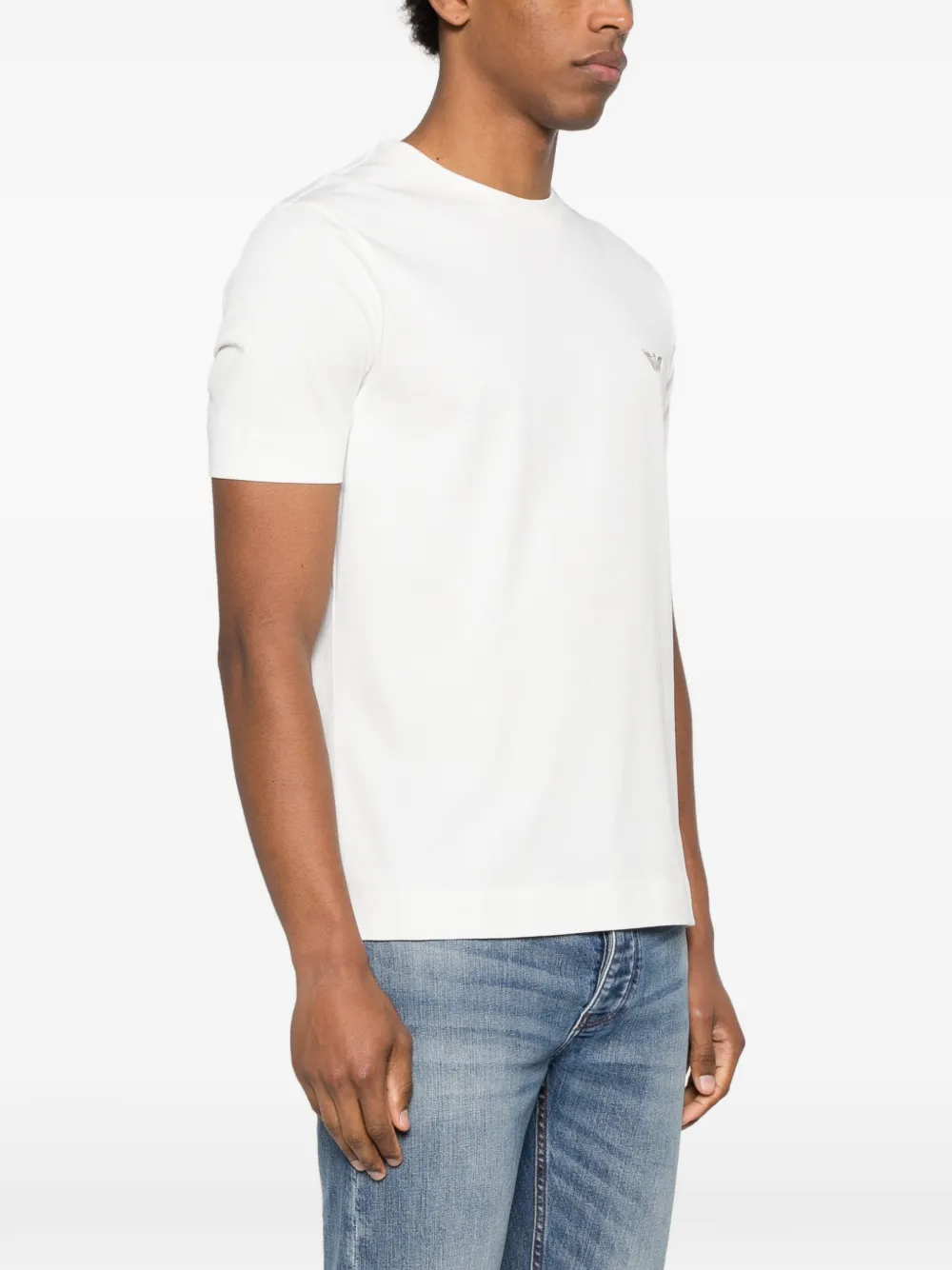 Emporio Armani logo-embroidery T-shirt - thumbnail 3 of 5