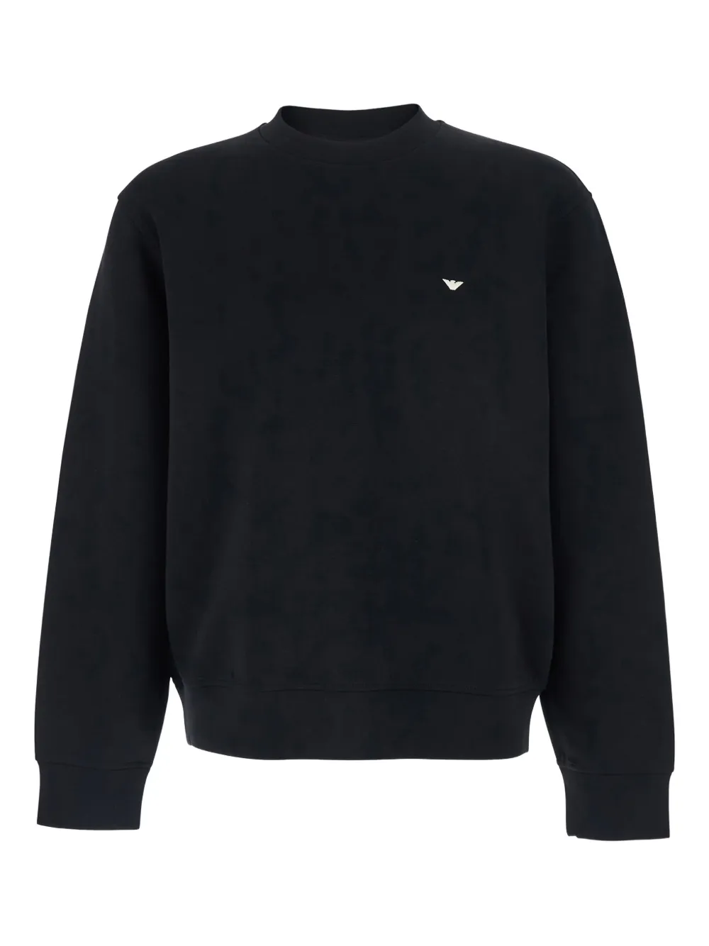 Emporio Armani crew-neck logo-embroidery sweatshirt - Nero
