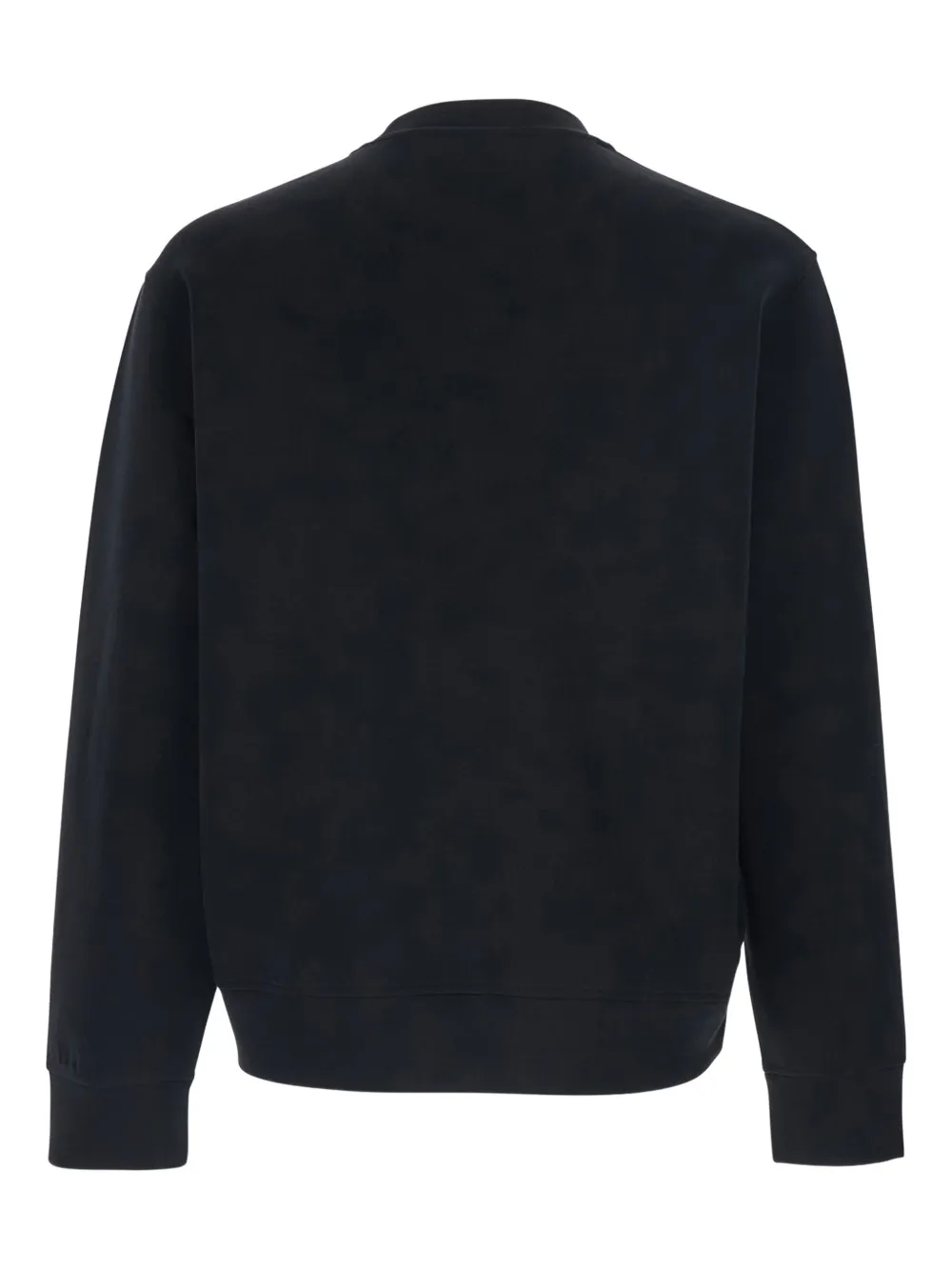 Emporio Armani crew-neck logo-embroidery sweatshirt - Zwart