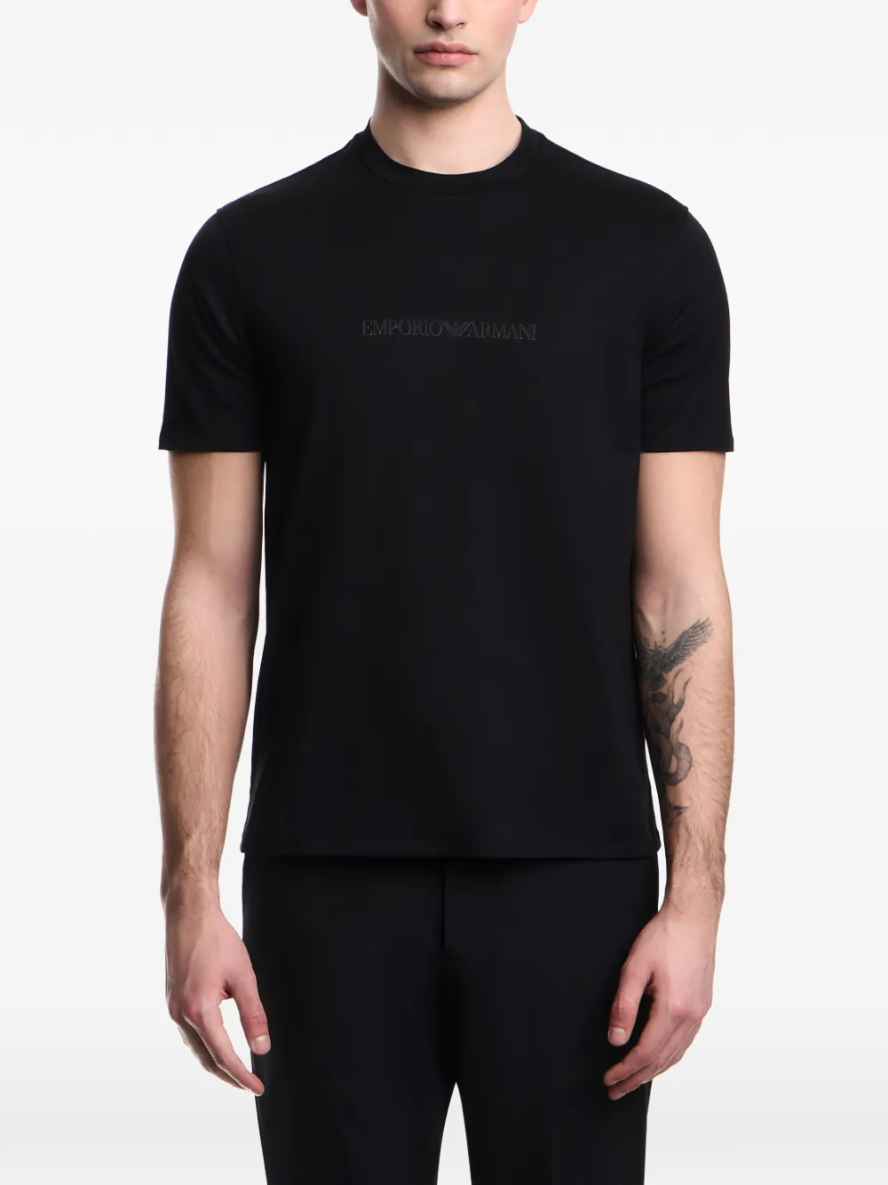Emporio Armani T-shirt met logo Zwart