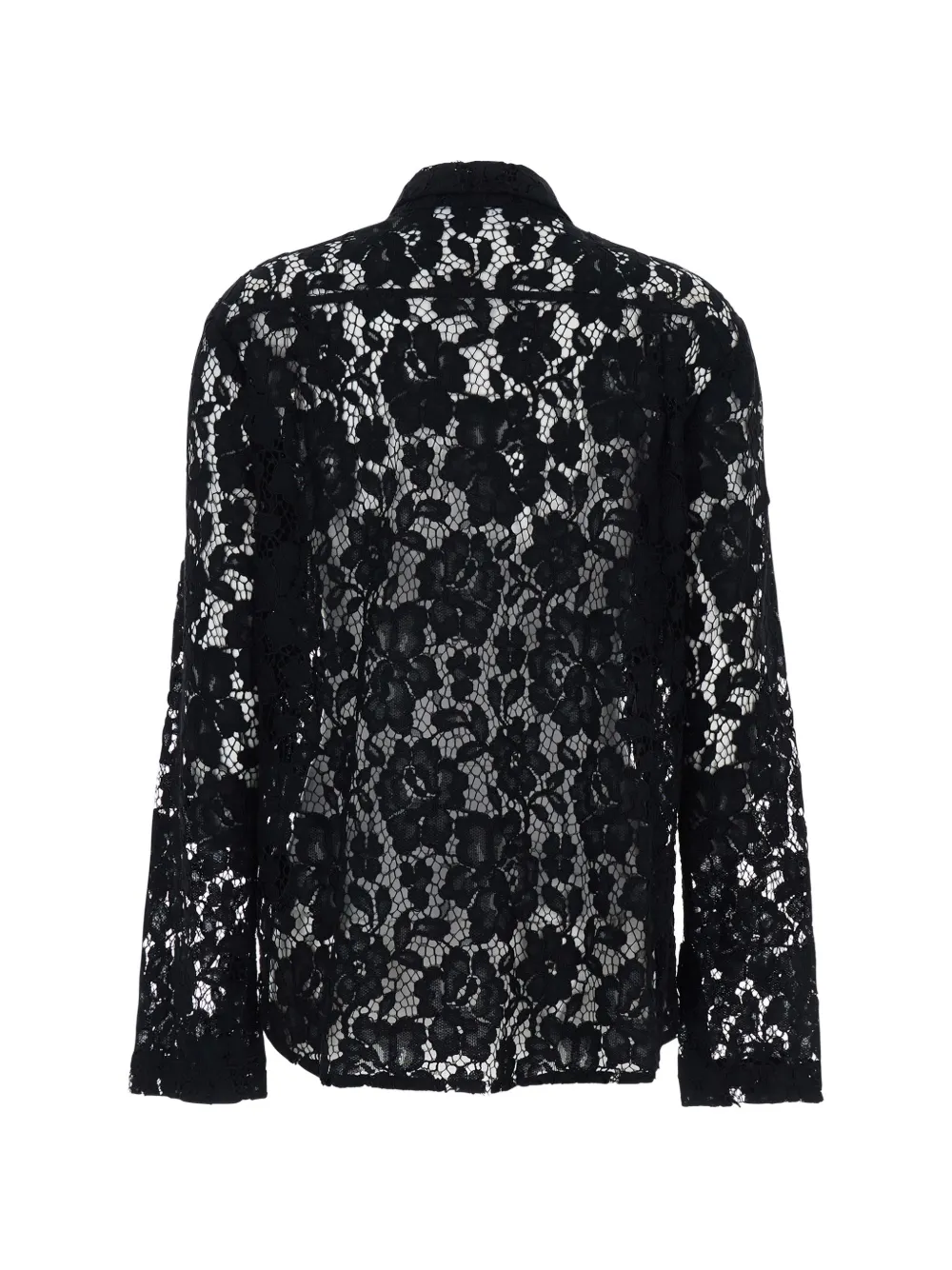 Federica Tosi blouse van bloemenkant Zwart