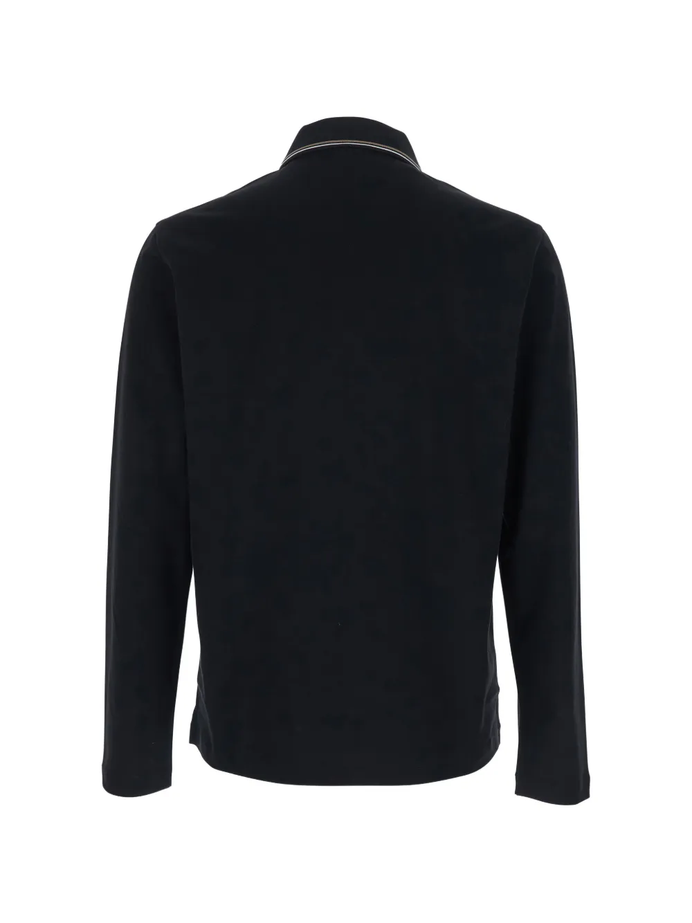 Emporio Armani Poloshirt met logodetail en lange mouwen Zwart