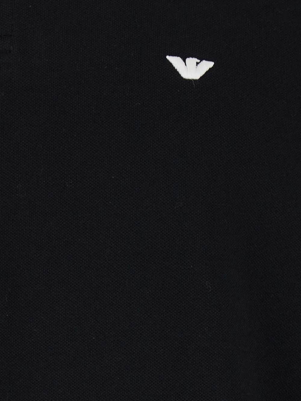 Emporio Armani Poloshirt met logodetail en lange mouwen Zwart