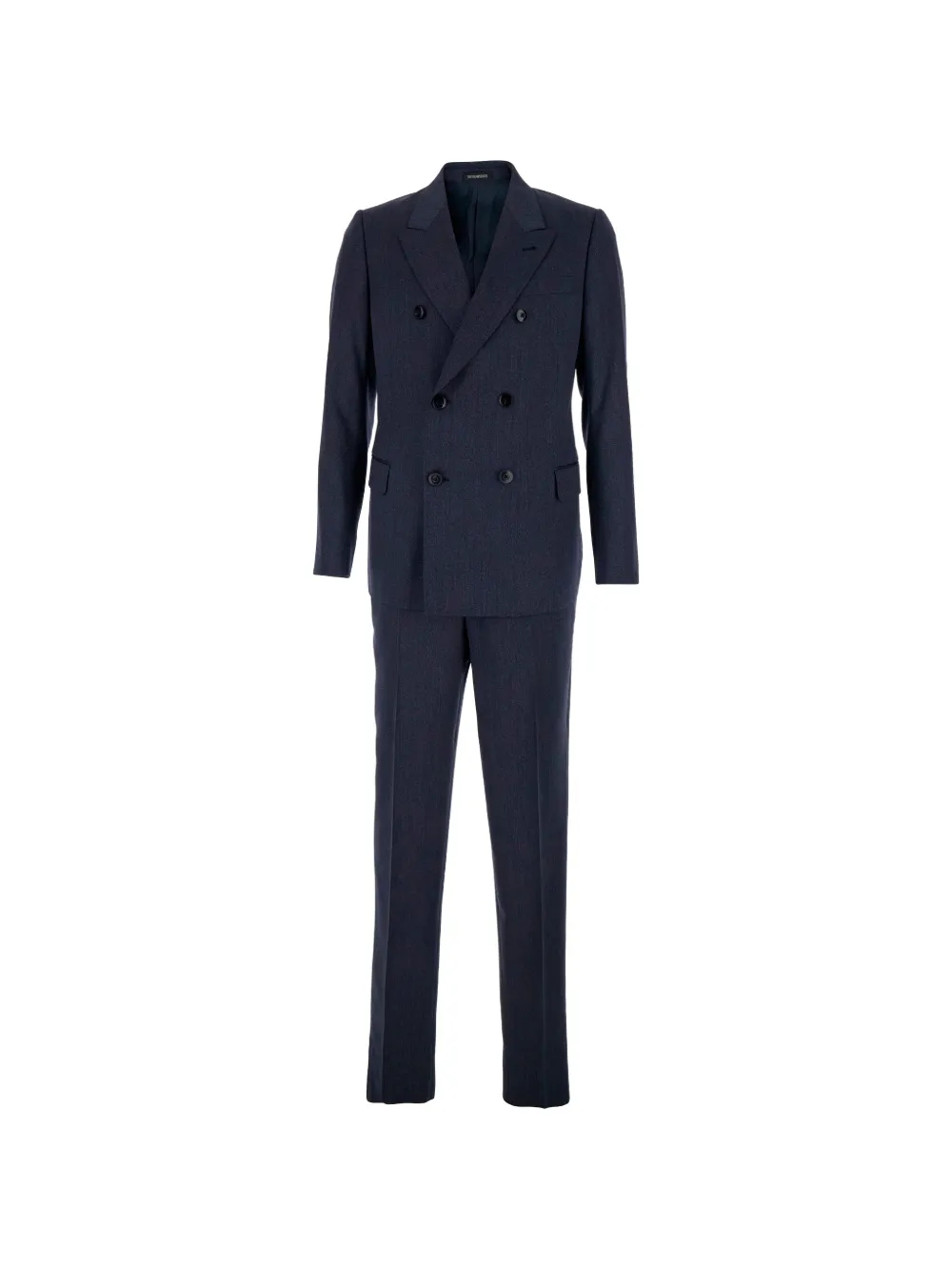 Emporio Armani double-breasted wool suit - Blu