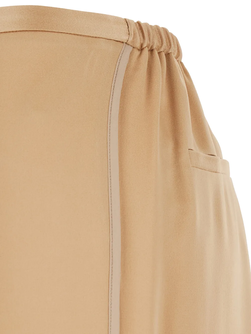 Forte Pantalon met elastisch vlak Beige