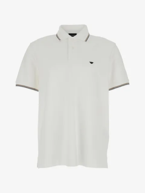 Emporio Armani polo med emblem-kant