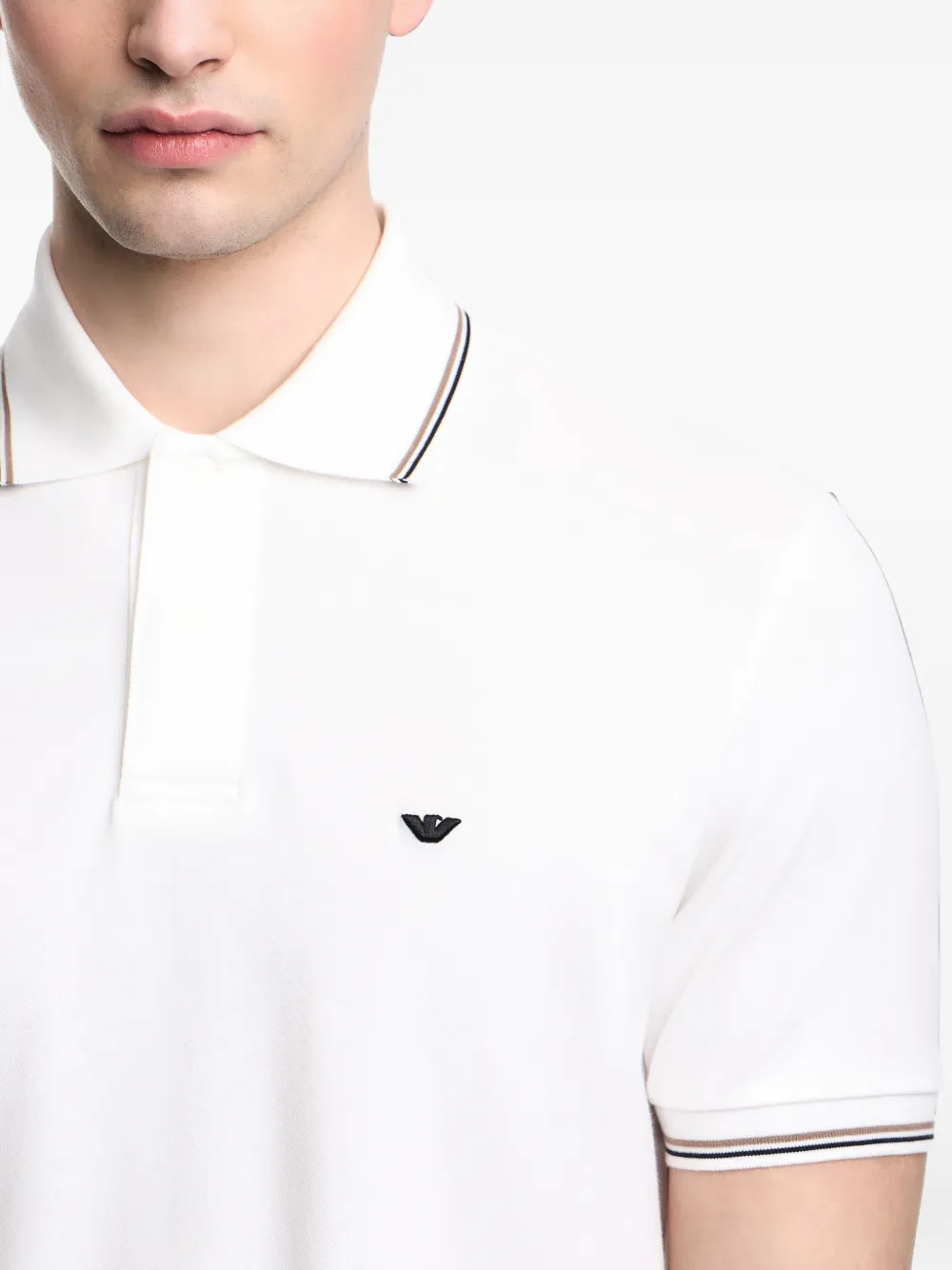 Emporio Armani Poloshirt met afwerking Wit