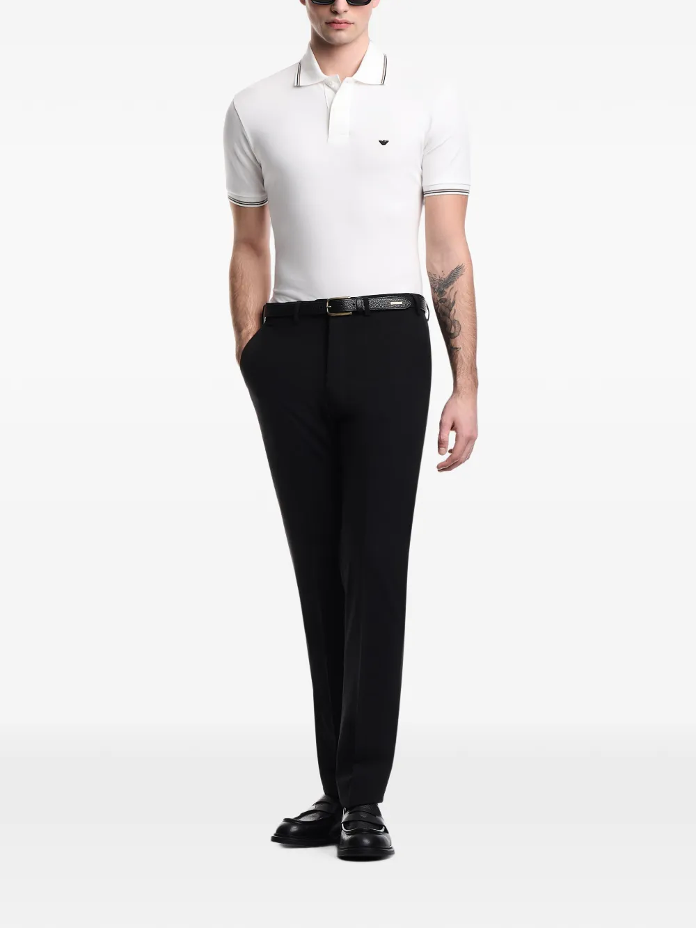 Emporio Armani Poloshirt met afwerking Wit
