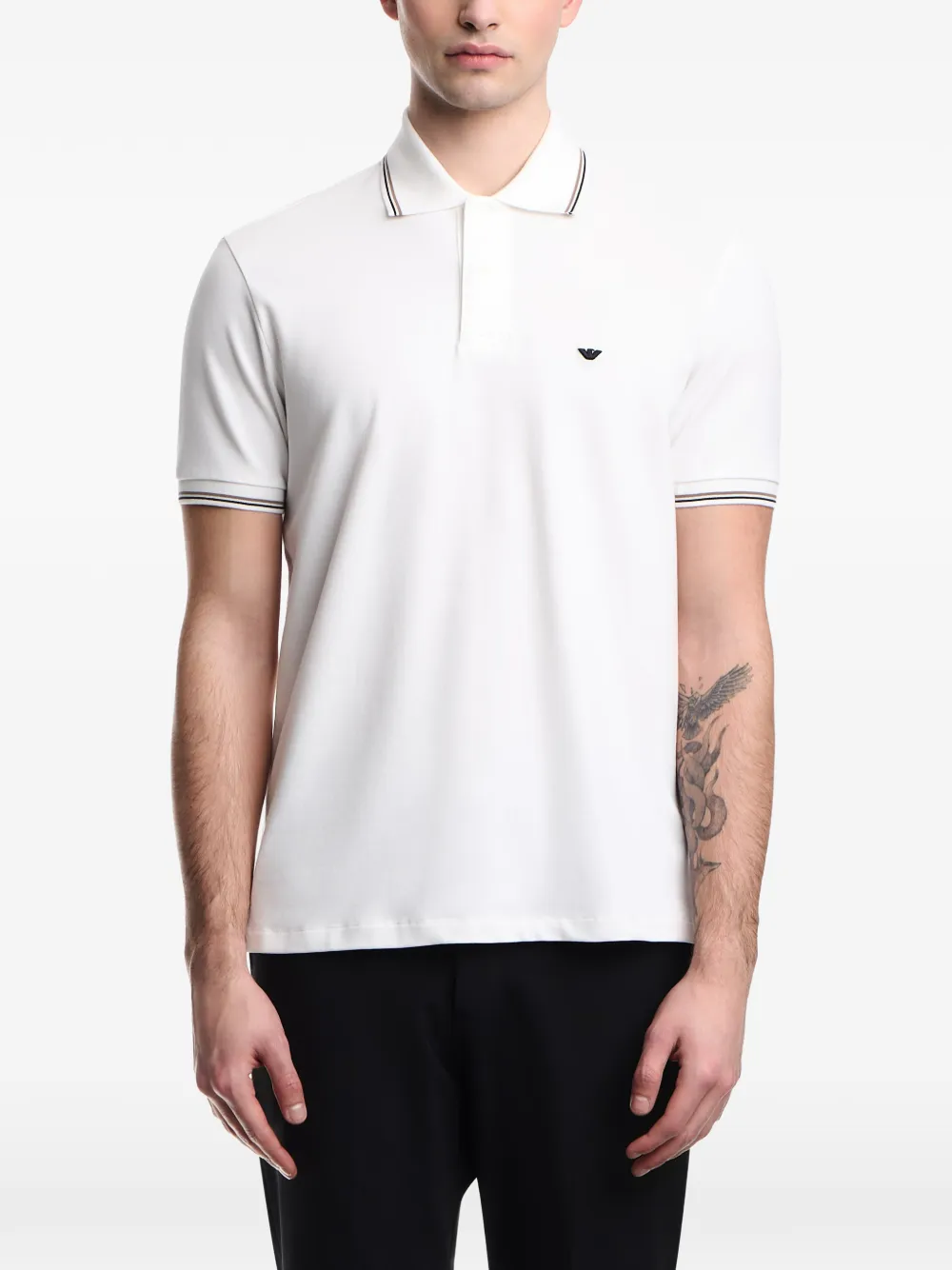 Emporio Armani Poloshirt met afwerking Wit