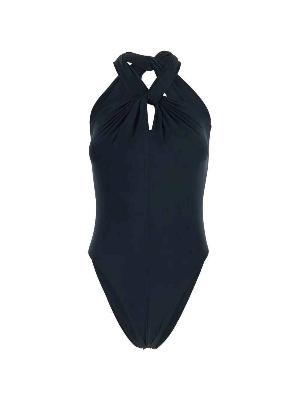 Federica Tosi twist-detail halterneck swimsuit - Nero