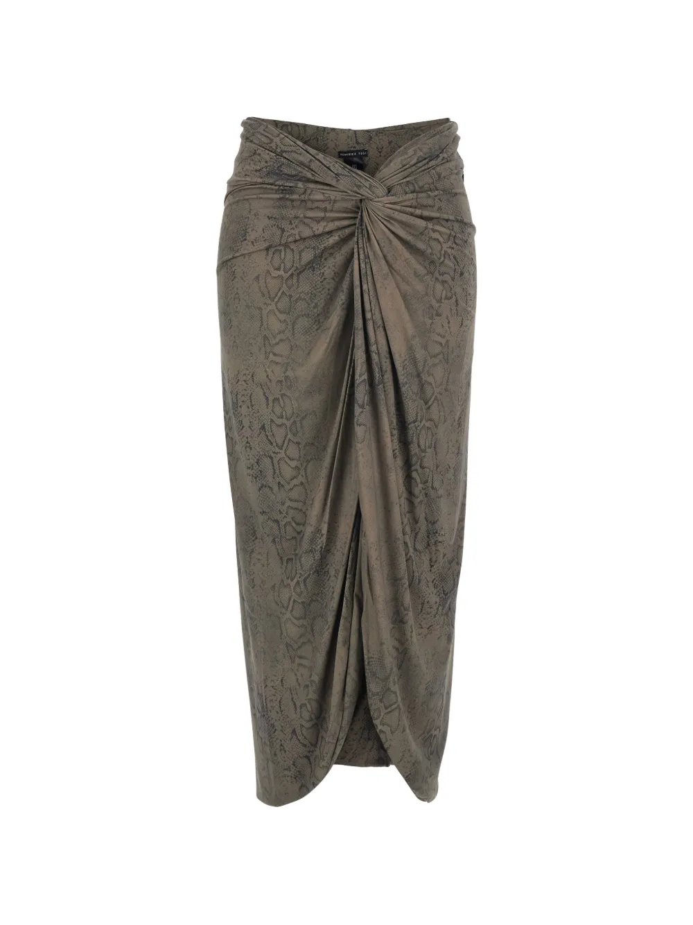 Federica Tosi knotted printed skirt - Marrone
