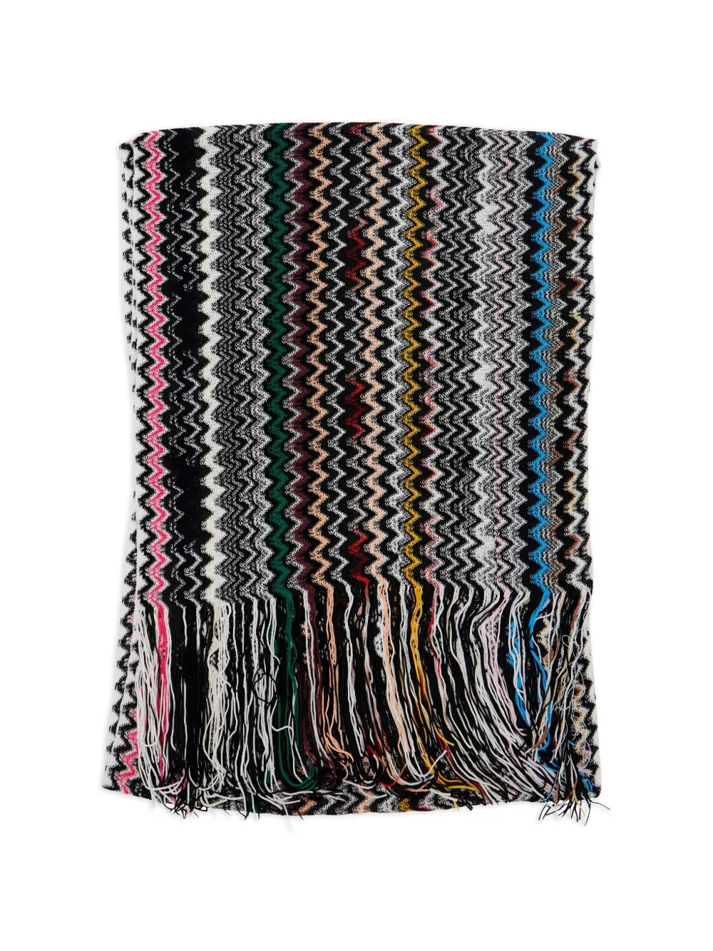 Missoni chevron fringed scarf - Nero