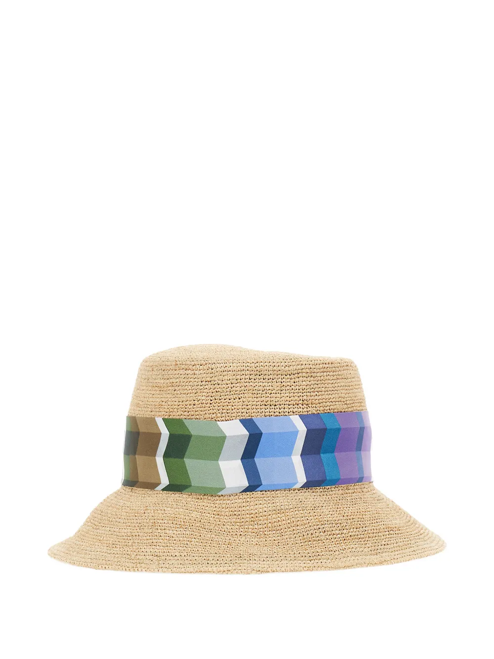Missoni patterned raffia hat - Toni neutri