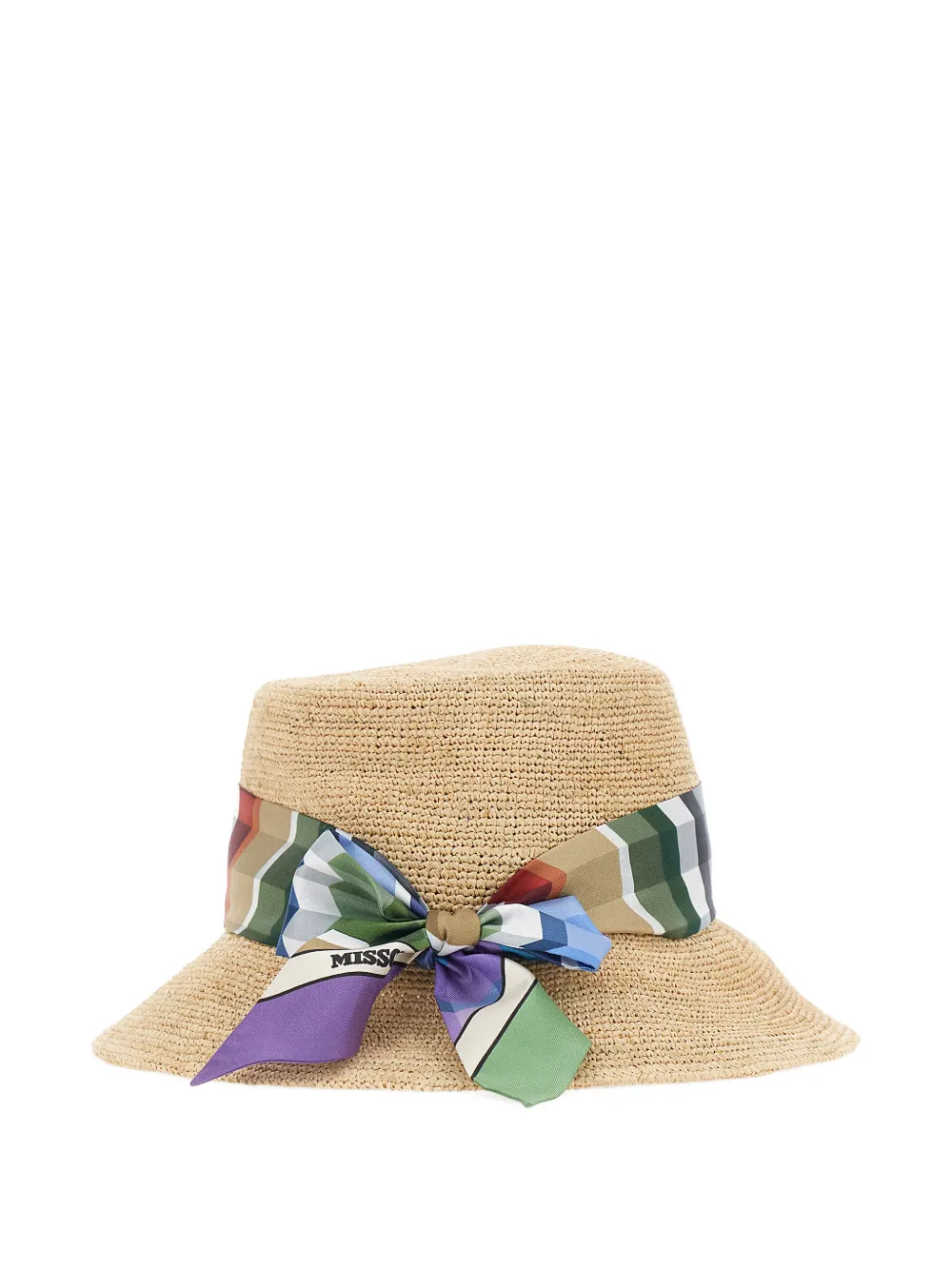  Missoni Patterned Raffia Hat - Neutrals 