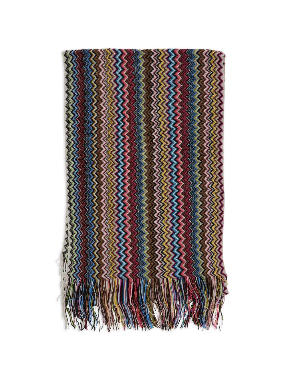 Missoni fringed-trim scarf - Marrone