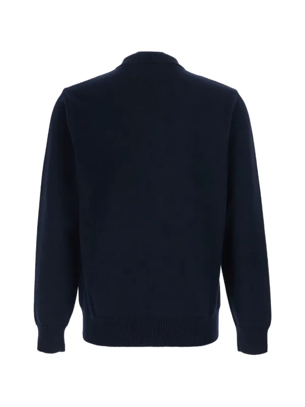 Emporio Armani コットンジップアップ セーター | ブルー | FARFETCH JP