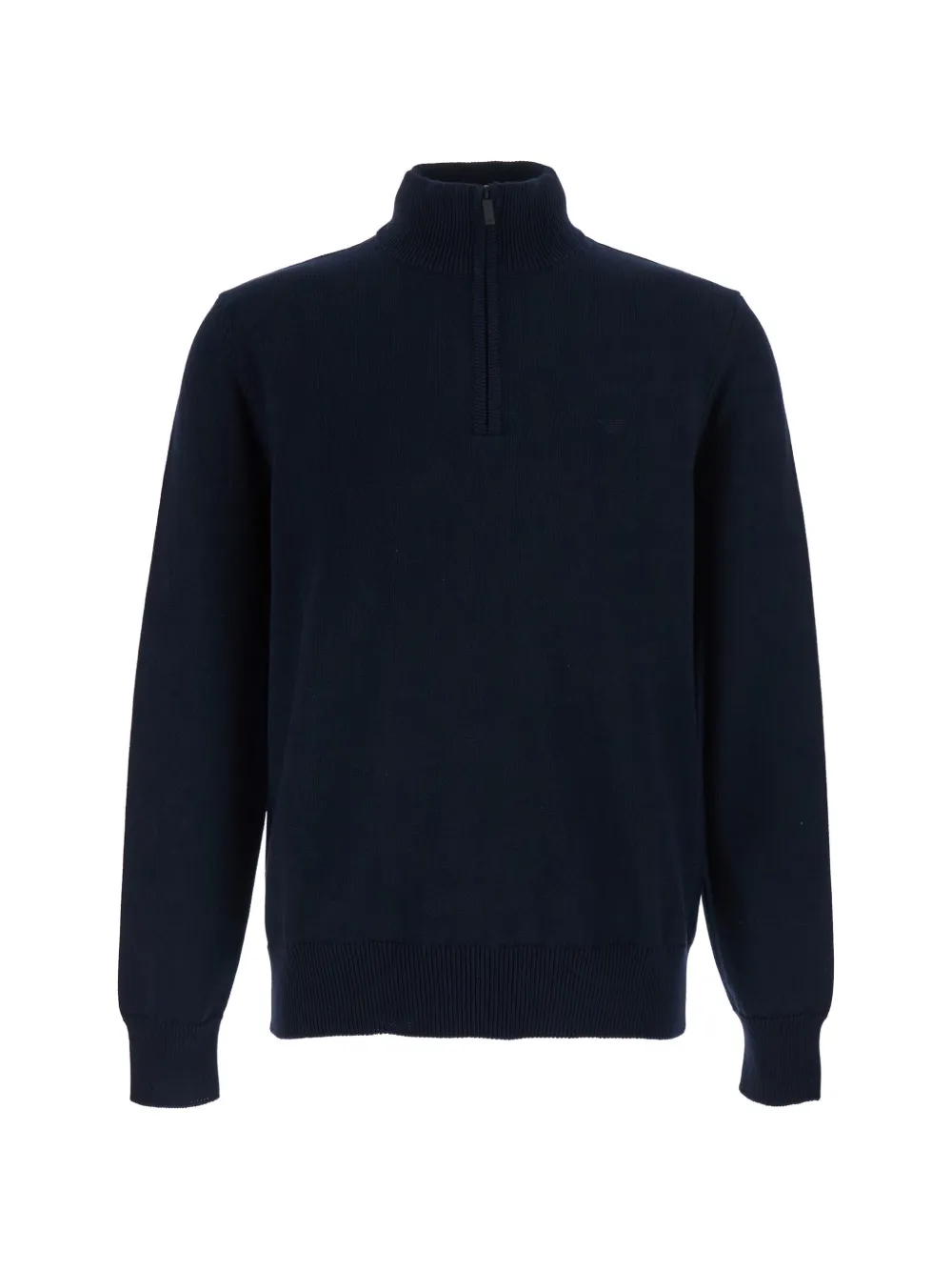 Emporio Armani cotton zip-up sweater - Blue
