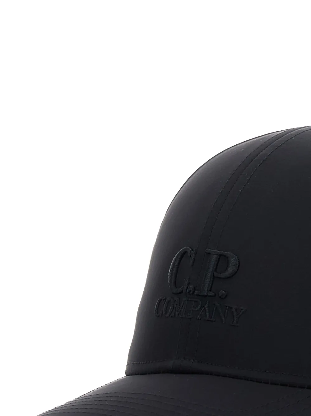C.P. Company Honkbalpet met geborduurd logo Zwart