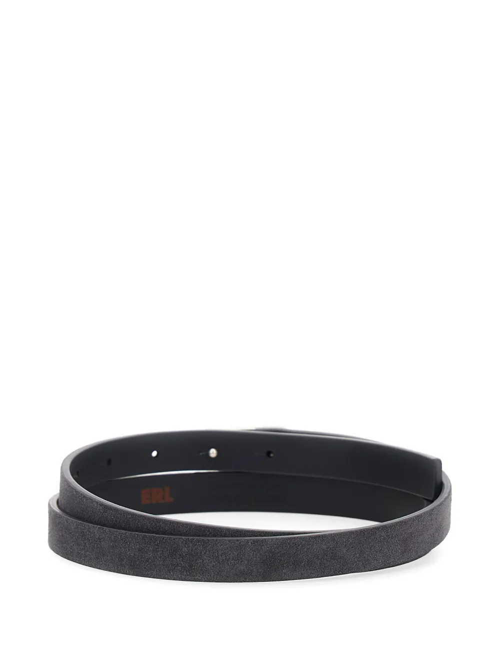  Erl Logo-buckle Leather Belt - Black 