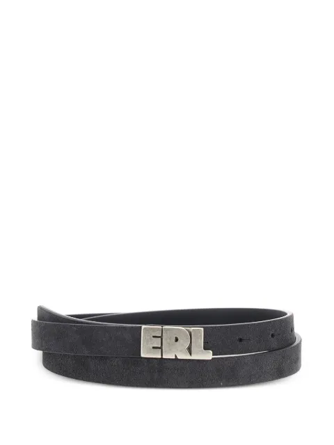 ERL logo-buckle leather belt