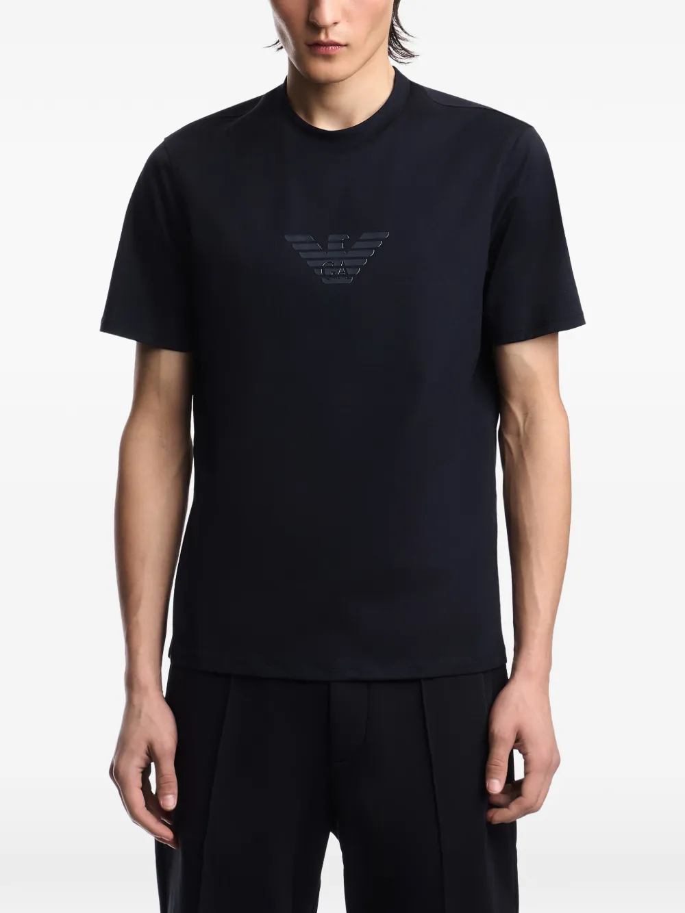 Emporio Armani T-shirt met logoprint Blauw
