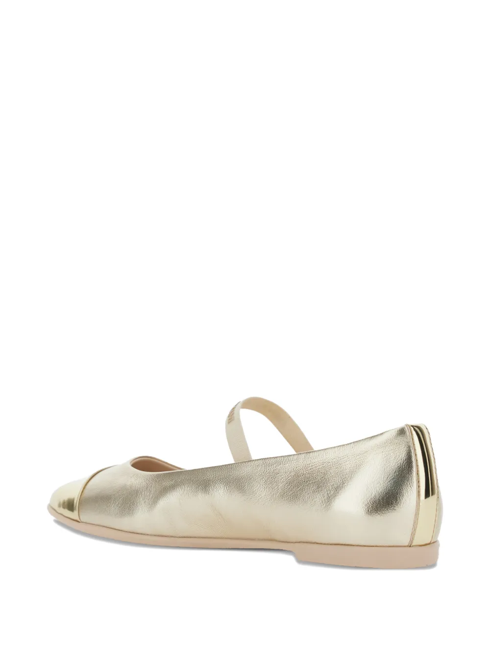 Emporio Armani Kids Metallic ballerina's met neuskap Goud