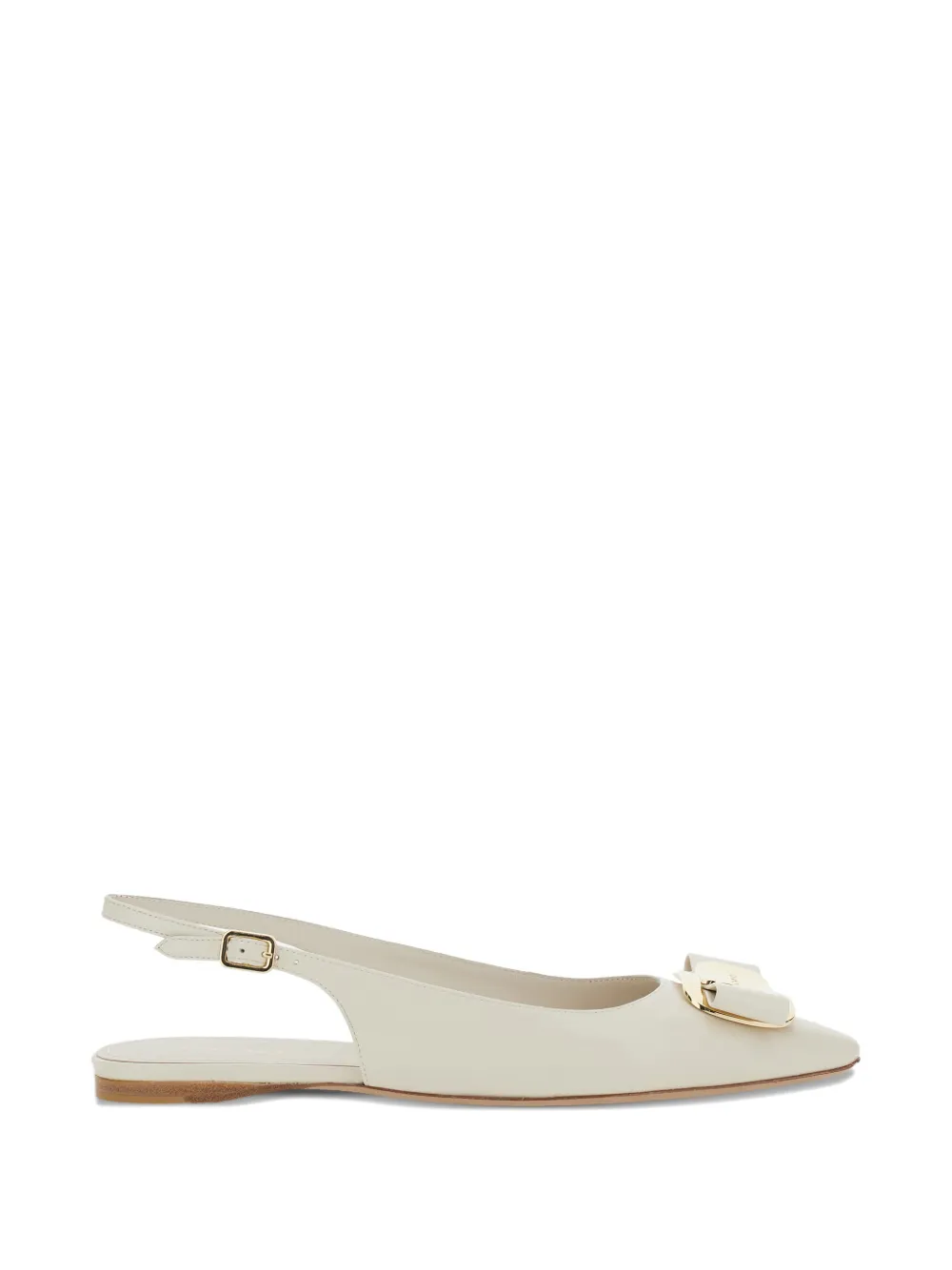 Ferragamo Zelmi buckle lamb ballet flats - Toni neutri