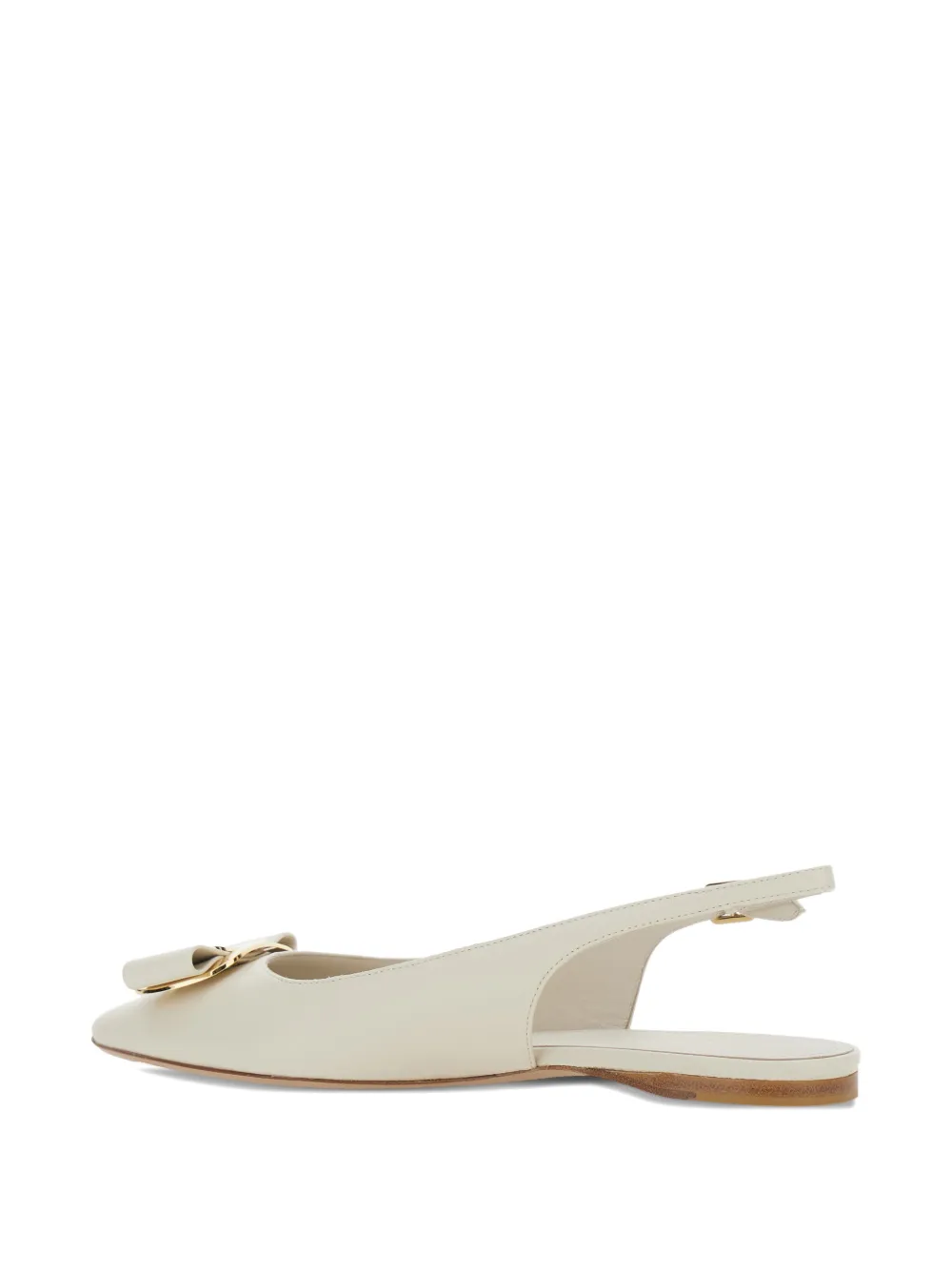 Ferragamo Zelmi ballerina's met gesp Beige