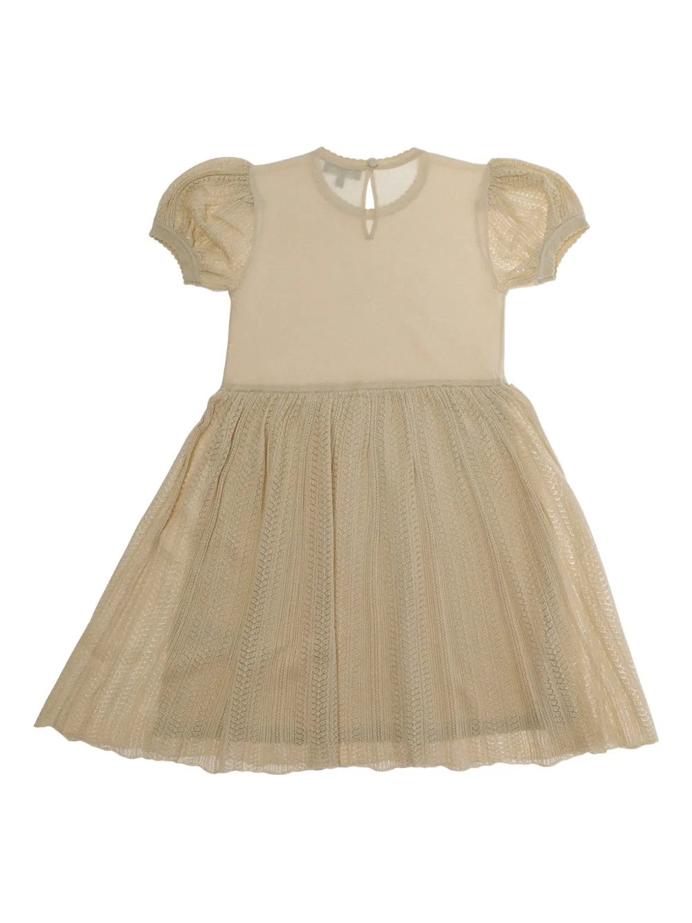 Emporio Armani Kids Jurk met pofmouwen Beige