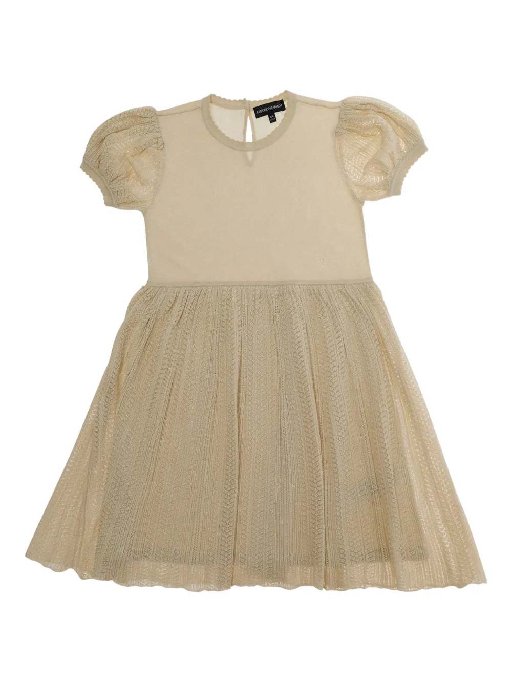 Emporio Armani Kids puff-sleeve dress - Neutrals