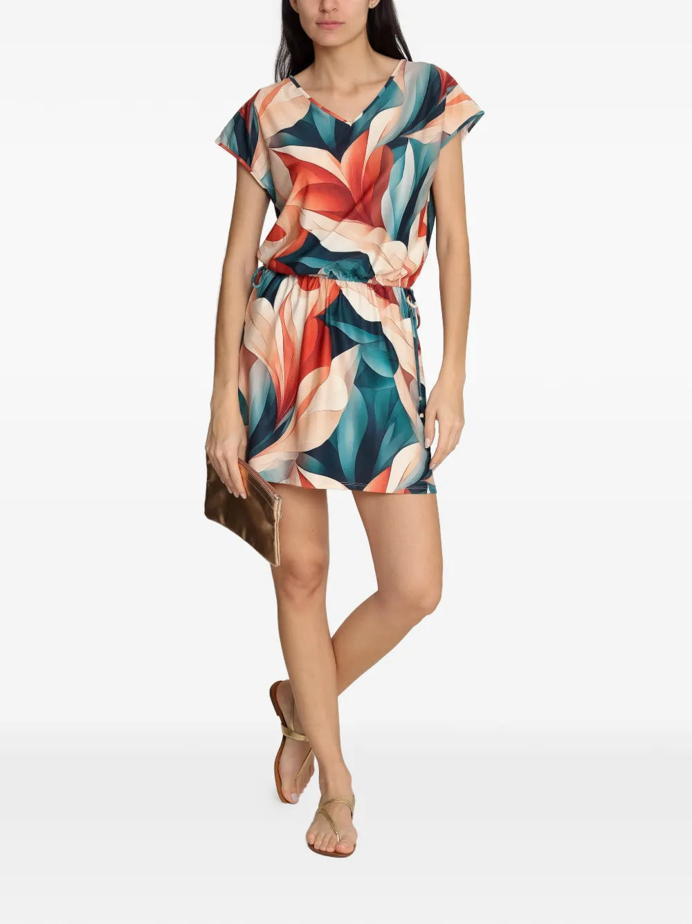 Lygia & Nanny Krishna mini-jurk met bloemenprint - Groen