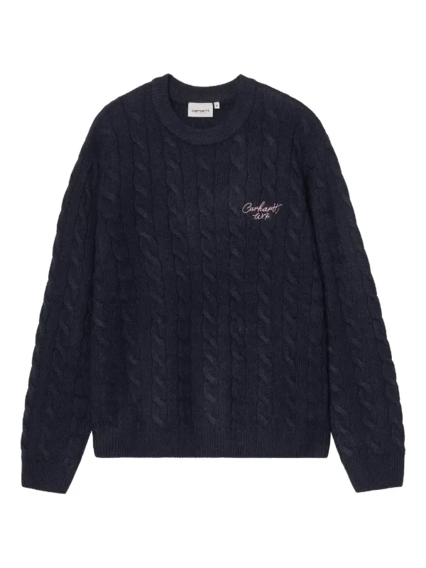 Carhartt WIP ケーブルニット セーター | ブルー | FARFETCH JP