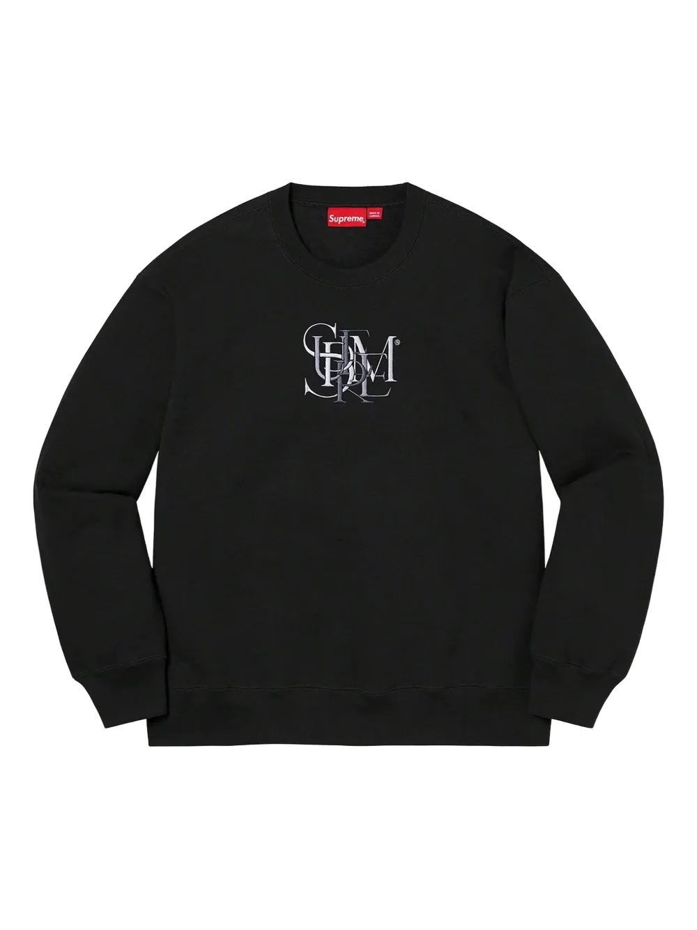 Supreme sudadera con bordado | negro | Image 1